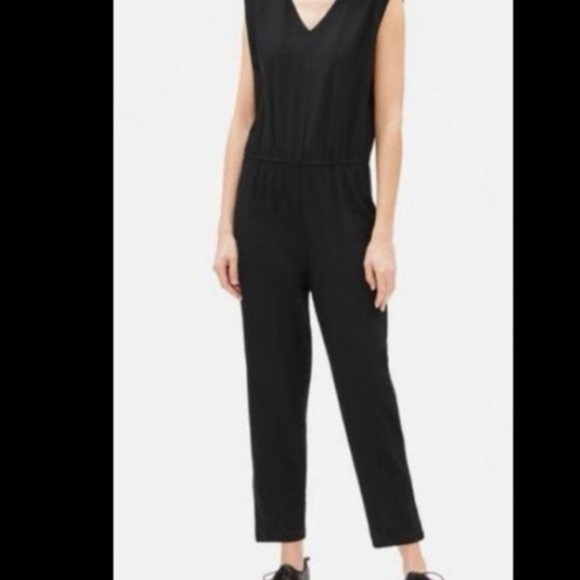 Eileen Fisher Pants - Eileen Fisher Lightweight Washable Stretch V-Neck Jumpsuit